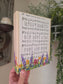 Hymn Mixed Media Canvas Artwork. Hand Drawn Details.