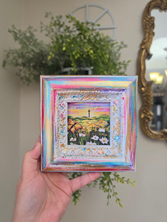 Be Transformed. Print Inside Handmade Painted Frame.