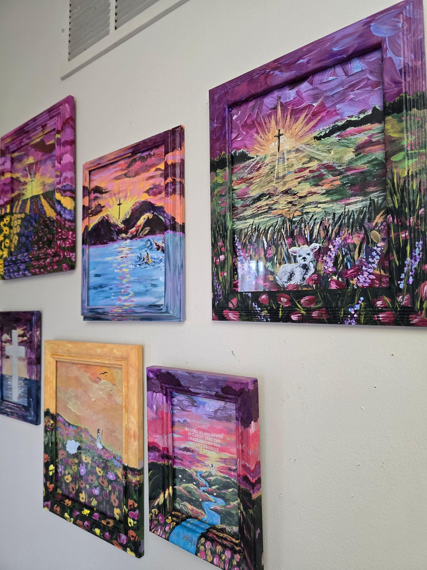 Washed With Pure Water. Print Inside Original Painted Wooden Frame.