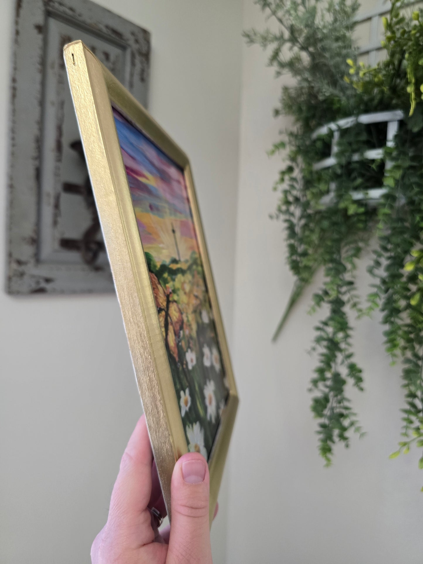 Be Transformed by The Renewing Of Your Mind. Canvas Inside Golden Painted Frame. (Read Description)