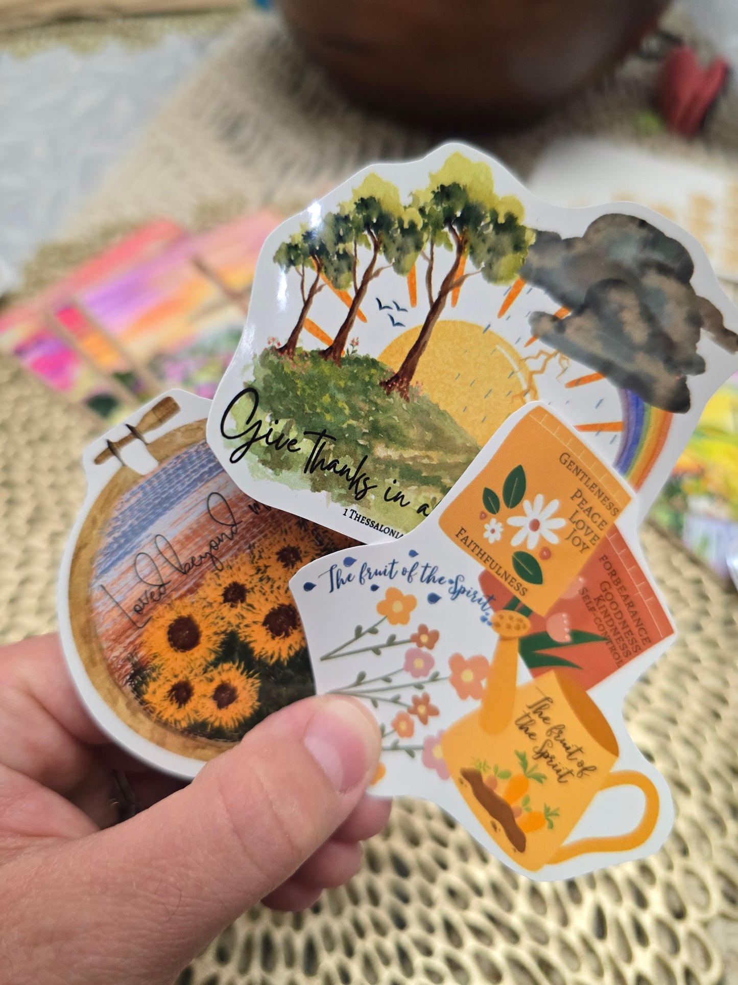 Consider How The Wildflowers Grow. Artwork Vinyl Waterproof Sticker.