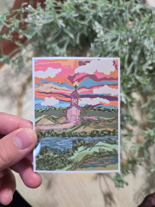 Church Vines. Artwork Vinyl Waterproof Sticker.