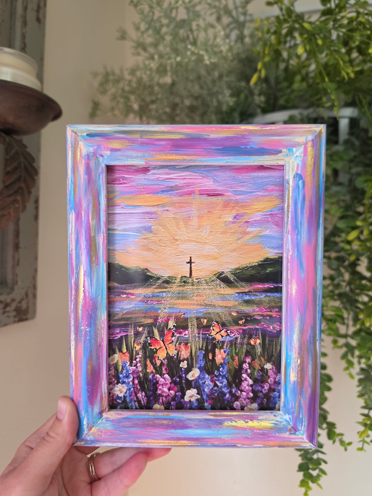 The Old Has Gone, The New Is Here. Print Inside Handmade Frame.