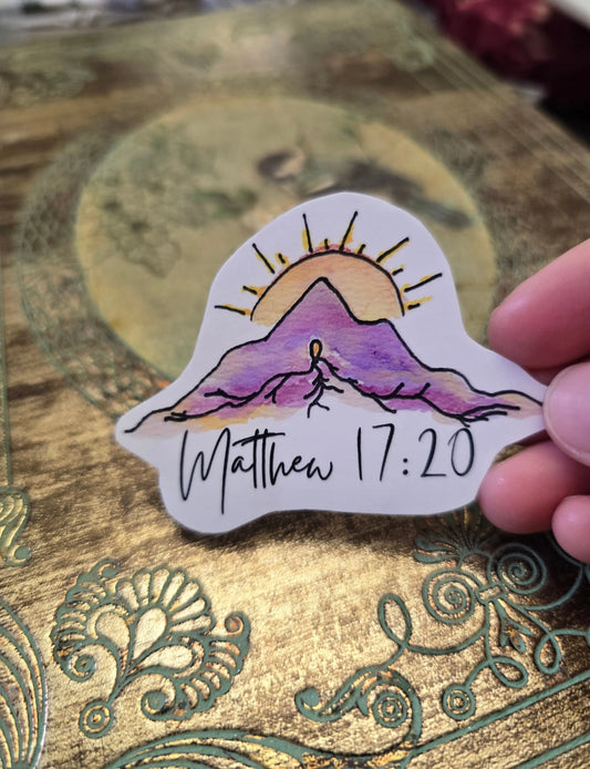 Faith As a Mustard Seed. Vinyl Artwork Waterproof Sticker. Honey Bee Mine