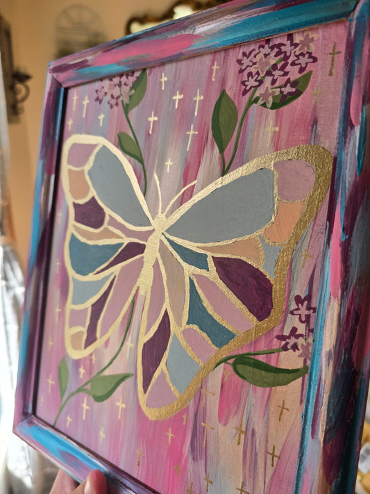 Be Transformed. 10x12in Framed Original Painted Art.