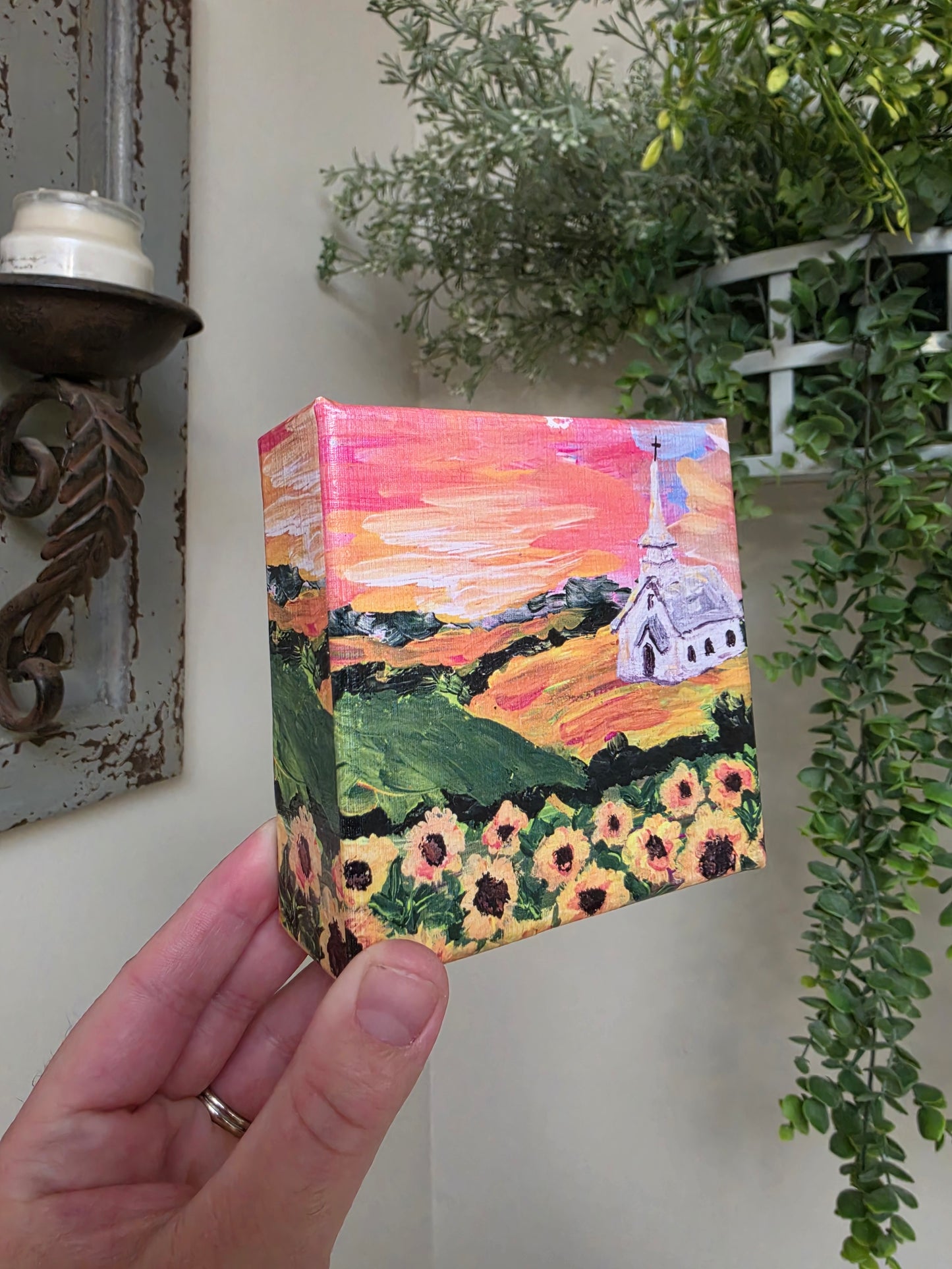 His Plans Are Perfect. Wrapped Canvas Mixed Media Print.