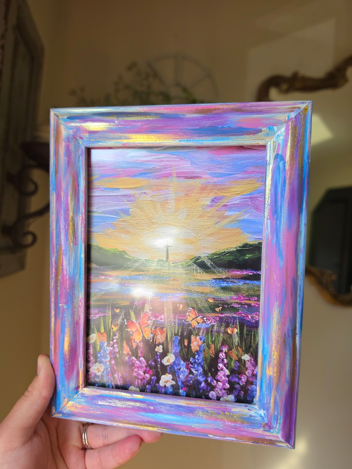 The Old Has Gone, The New Is Here. Print Inside Handmade Frame.