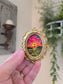 Mini Golden Painted Framed, Textured Artwork Magnet.