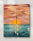 Mini Golden Painted Framed, Textured Artwork Magnet.