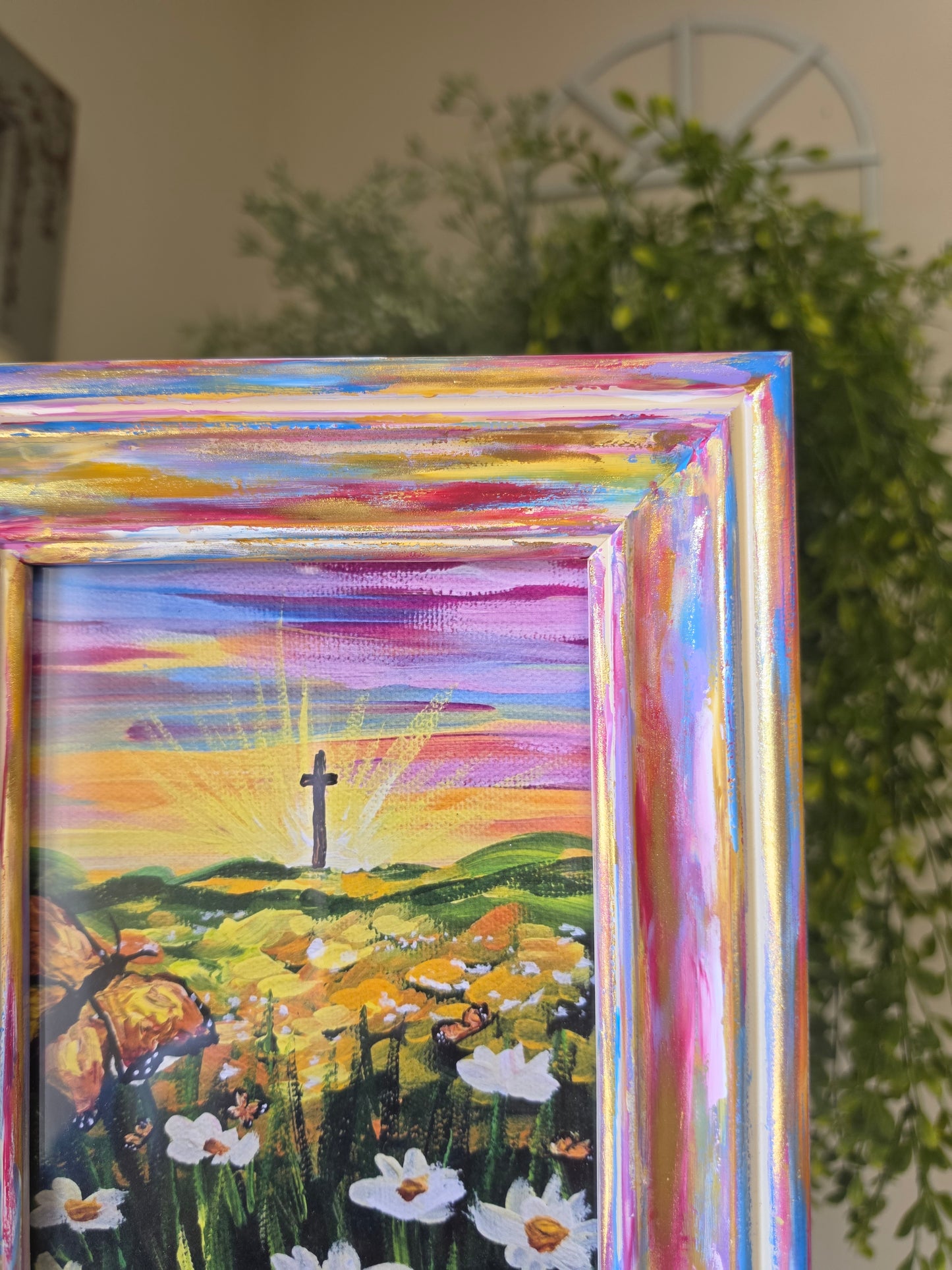 Be Transformed. Print Inside Handmade Painted Frame.