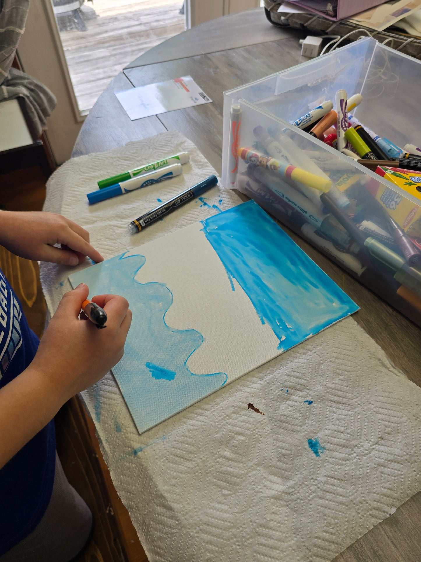 Brantleys Creations. The Sea Is His Because He Made It Psalm 95:5. Original Artwork Panel Canvas.