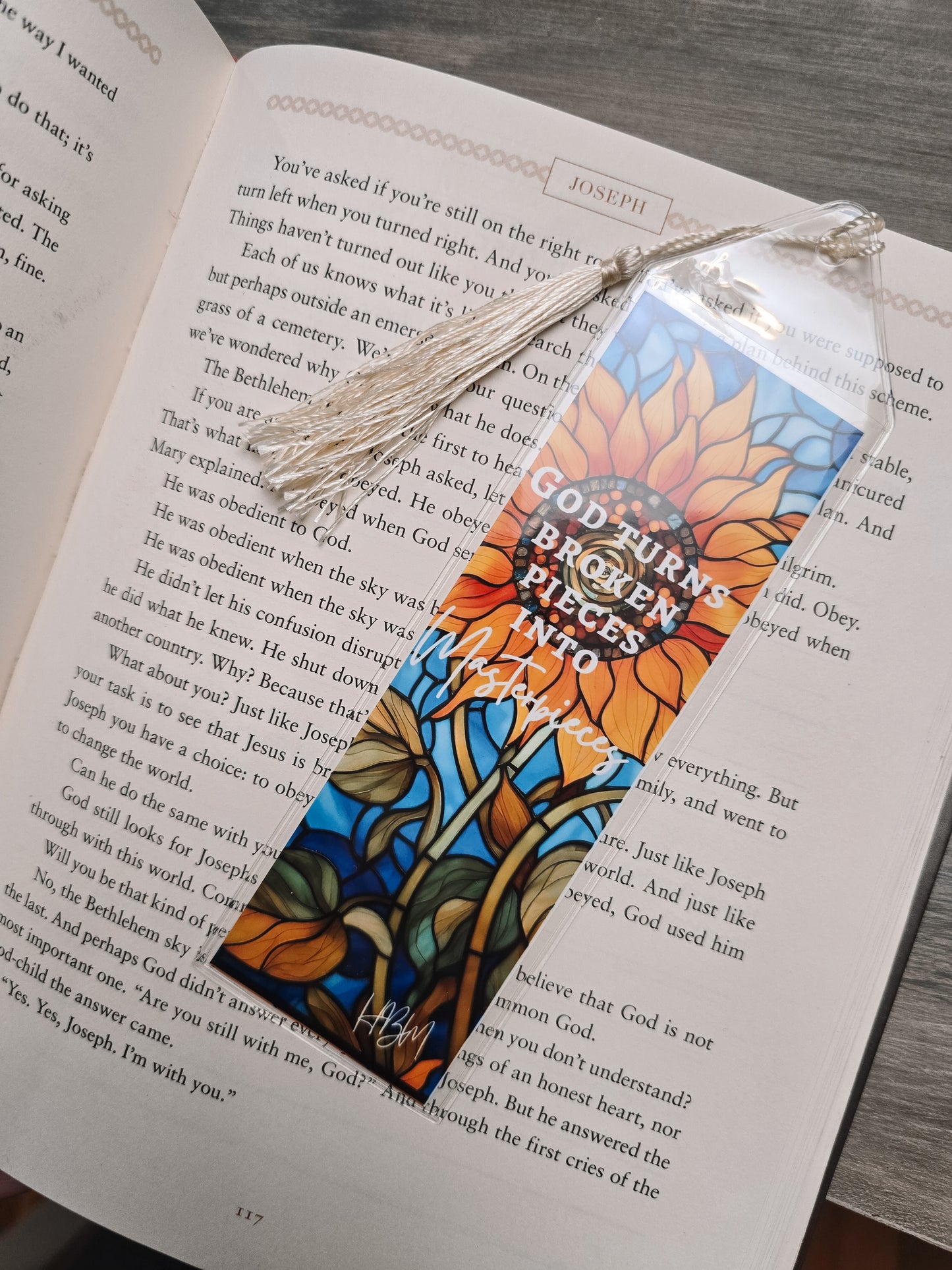 God Turns Broken Pieces Into Masterpieces. Artwork Print Bookmark.