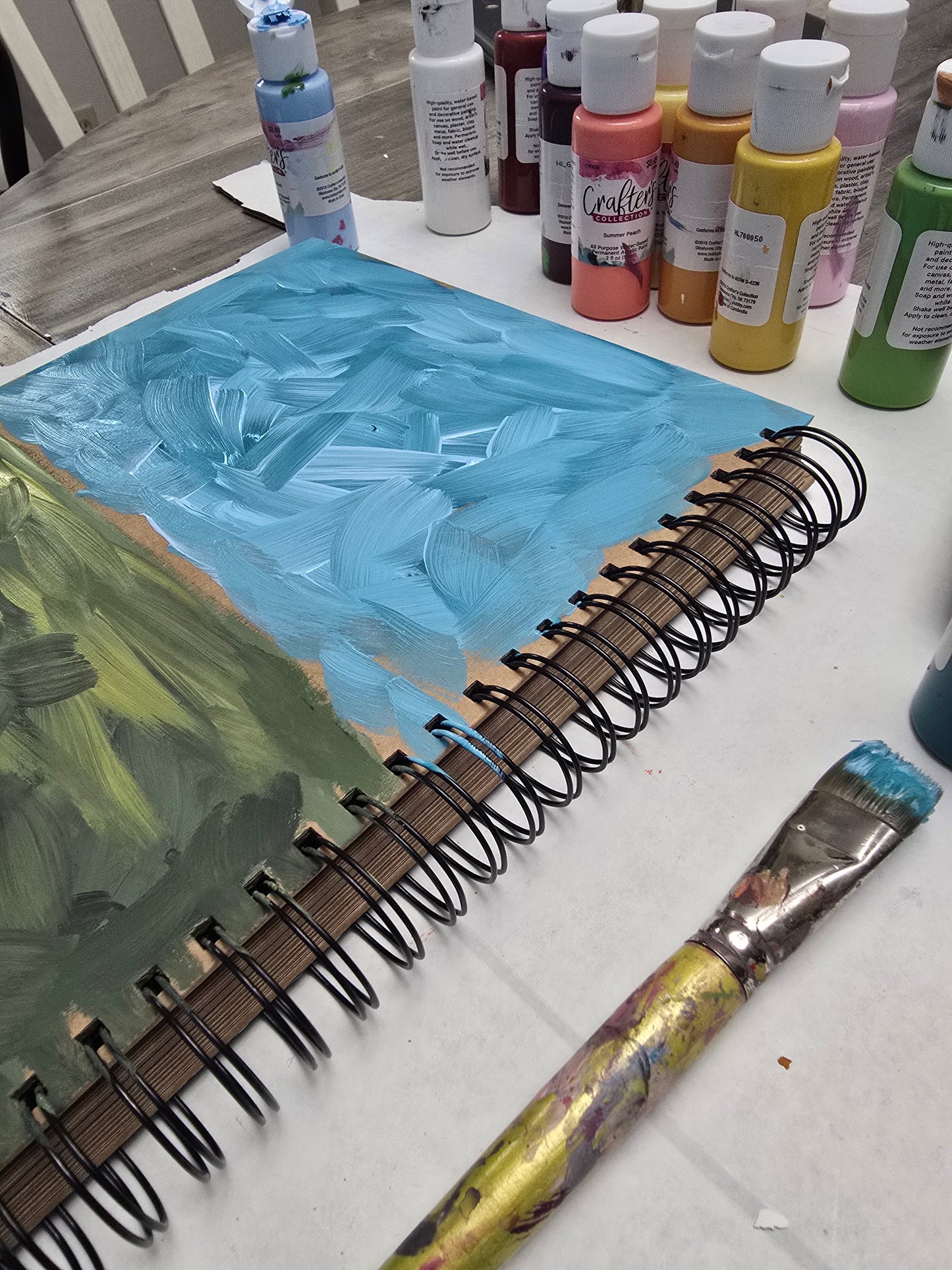 9.5x12in Hardcover Custom Hand Painted Photo Album/Scrapbook/Journal