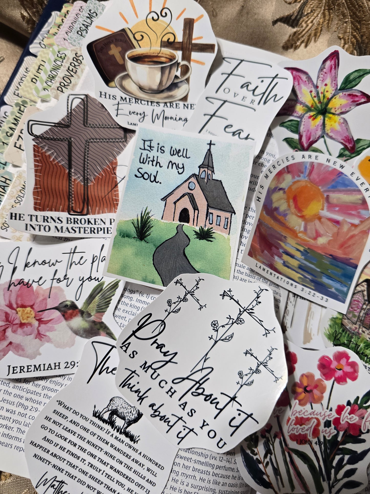 3 Piece Mystery Pack. Artwork Vinyl Waterproof Stickers.
