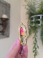 Mini Golden Painted Framed, Textured Artwork Magnet.