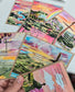 3 Piece Mystery Christian Encouragment Artwork Card Set With Stand.