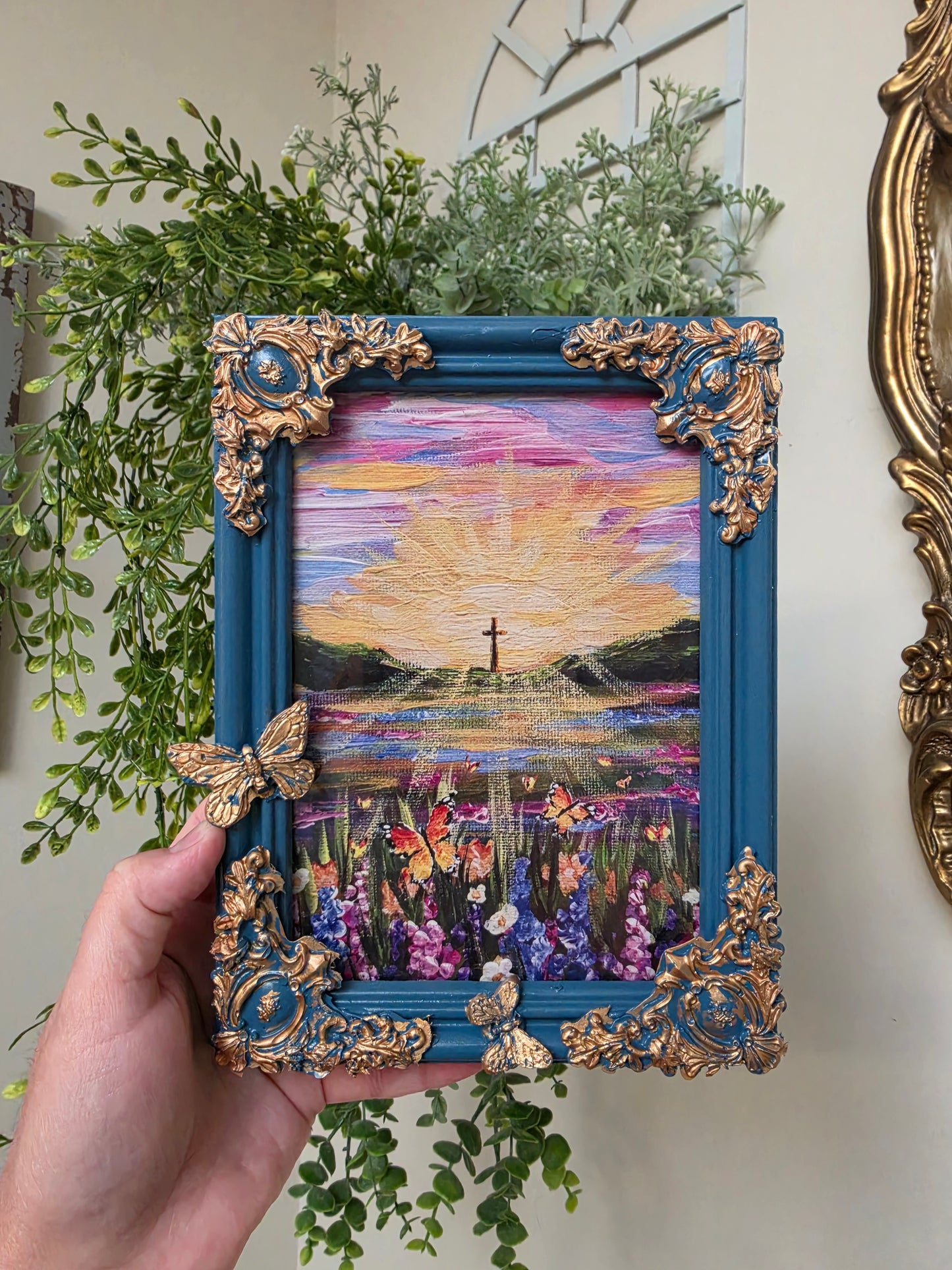The Old Has Gone, The New Is Here. Print Inside Handmade Frame.