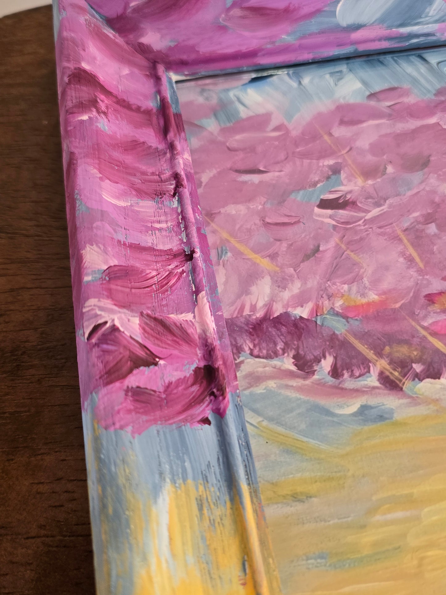 A Glorious Day. Art Print Inside Original Painted Wooden Frame.