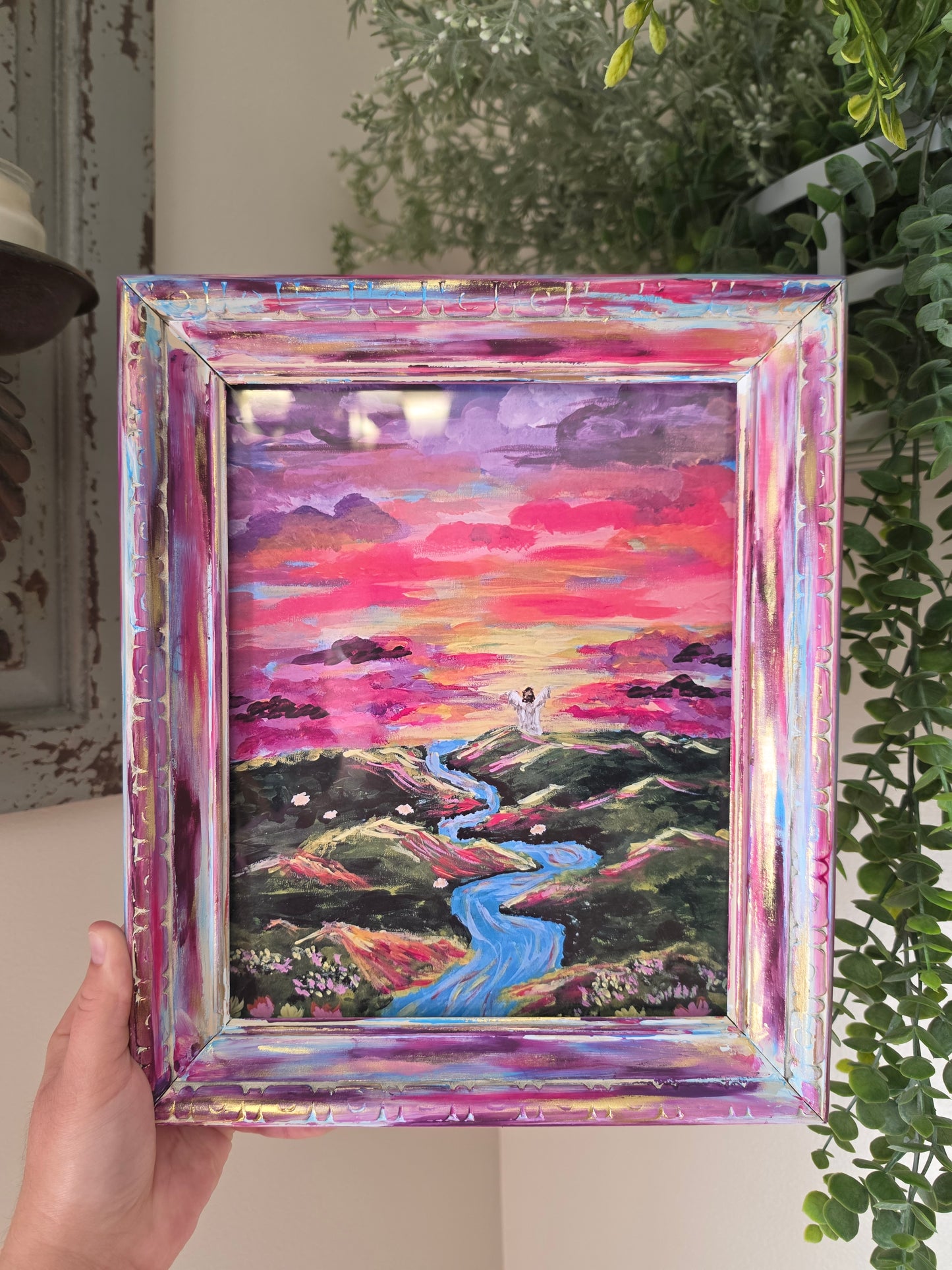 Living Waters. Print Inside Handmade Frame