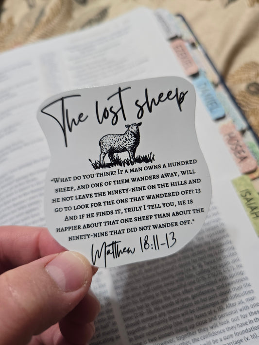 The Lost Sheep. Artwork Vinyl Waterproof Sticker.
