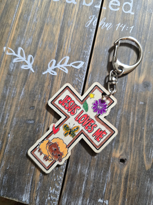 Jesus Loves Me Keychain. Hand Drawn By Brantley.