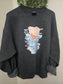 Size Unisex XL. Jesus Walks on Water Heather Charcoal Grey Crewneck Sweatshirt.