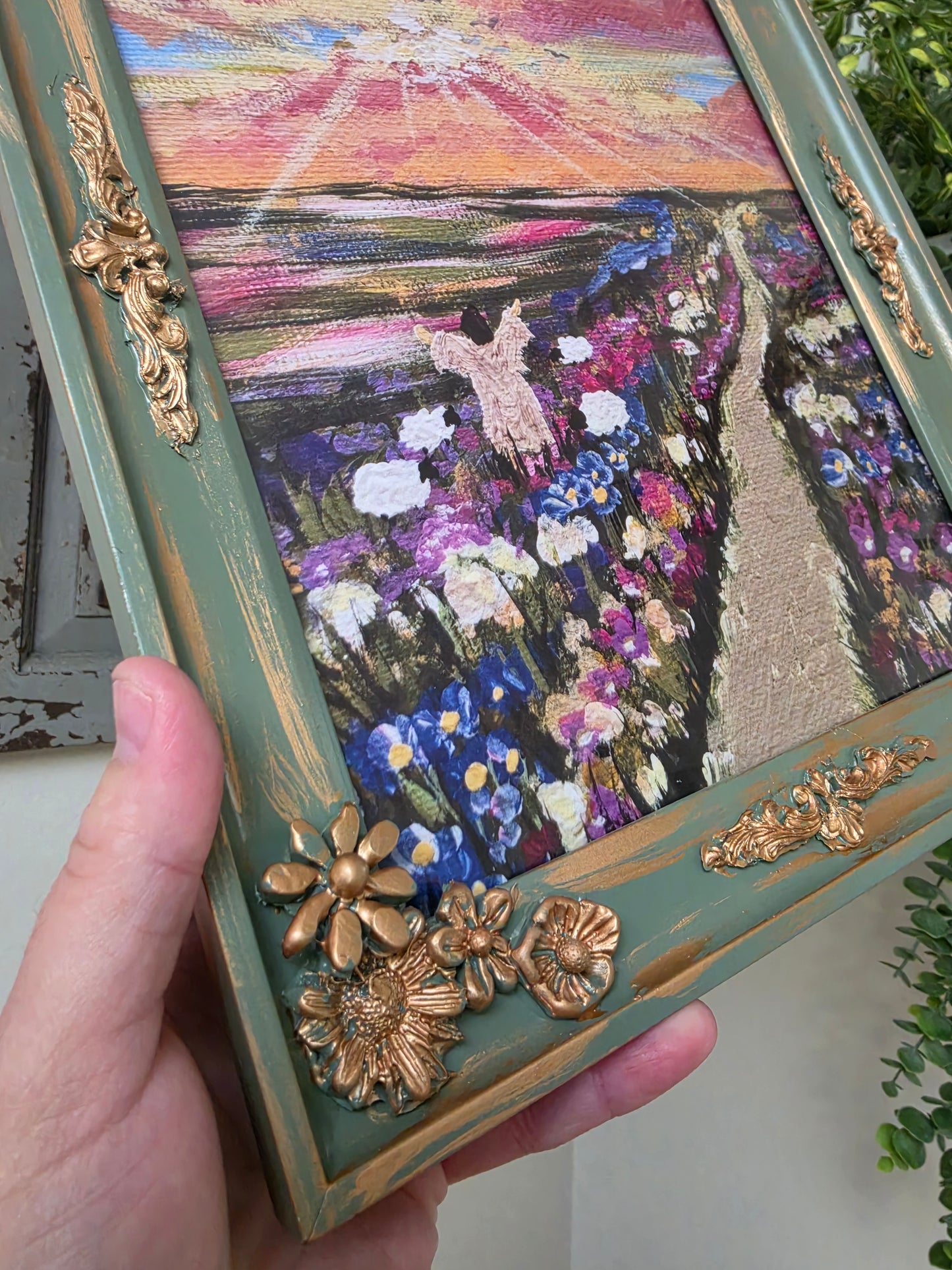 Set Your Mind On Things Above. Print Inside Handmade Frame.