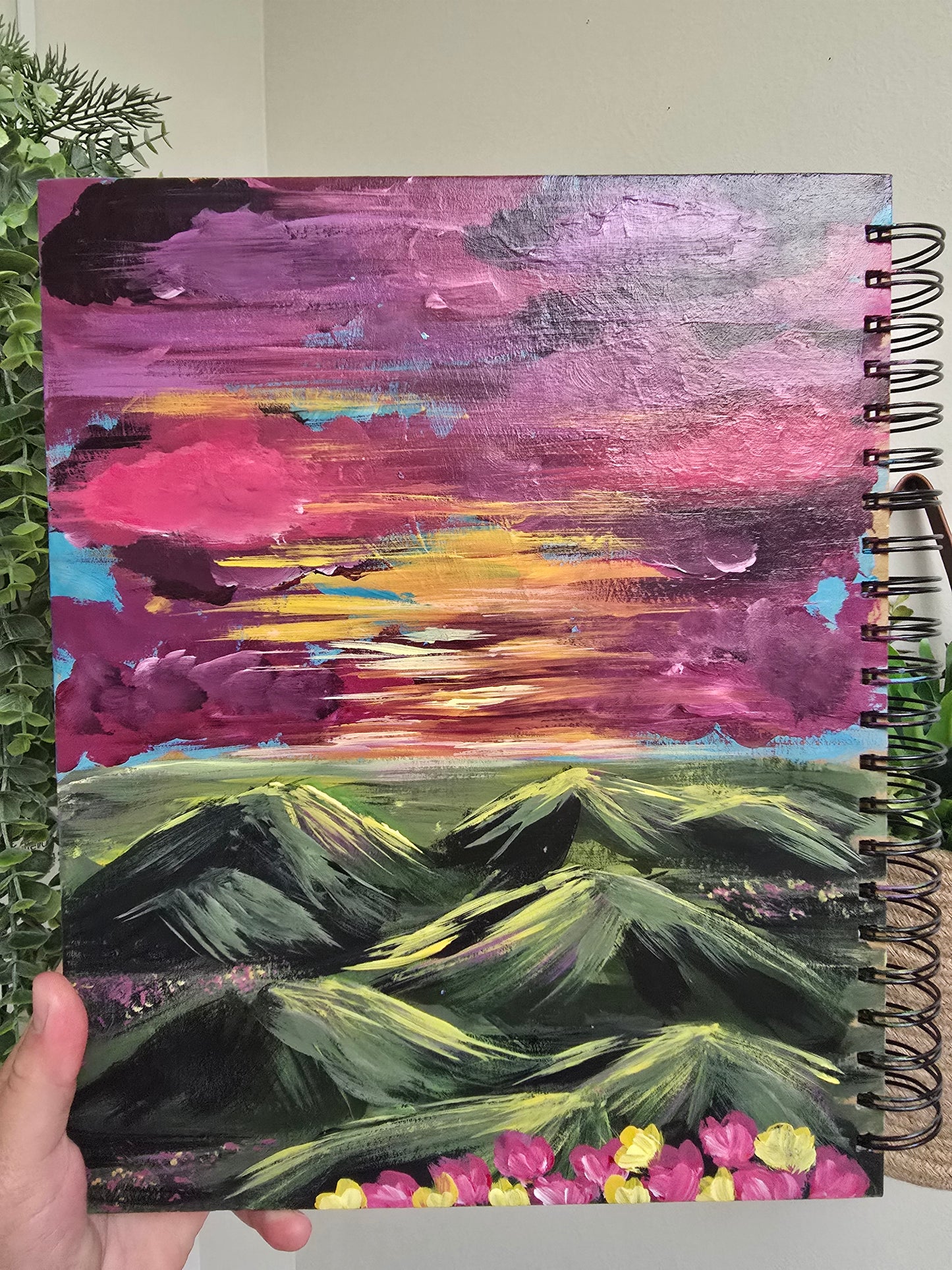 9.5x12in Hardcover Custom Hand Painted Photo Album/Scrapbook/Journal