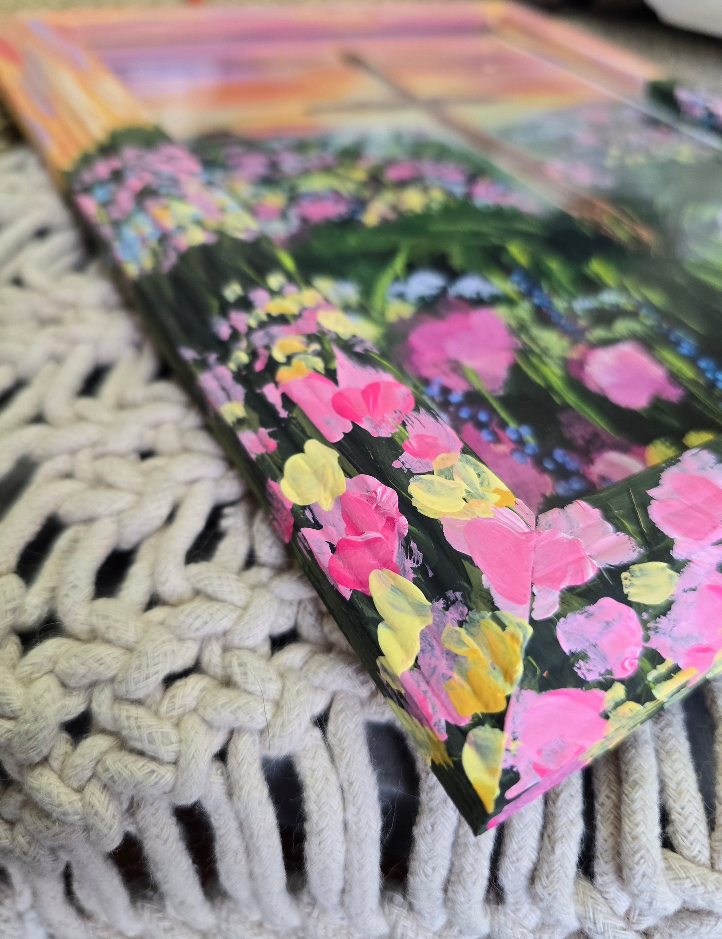 I Am The Living One. Art Print Inside Painted Wooden Frame.