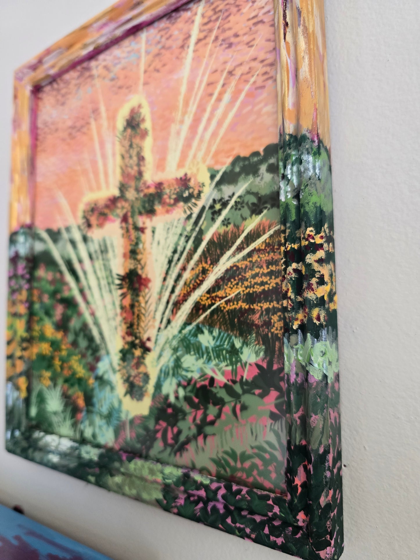 9.5x11in. The Word Of God Will Stand Forever. Print Inside Original Painted Frame.