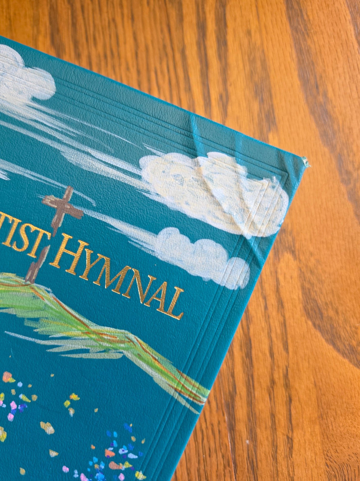 Hand Painted Baptist Hymnal Table Top Decor.