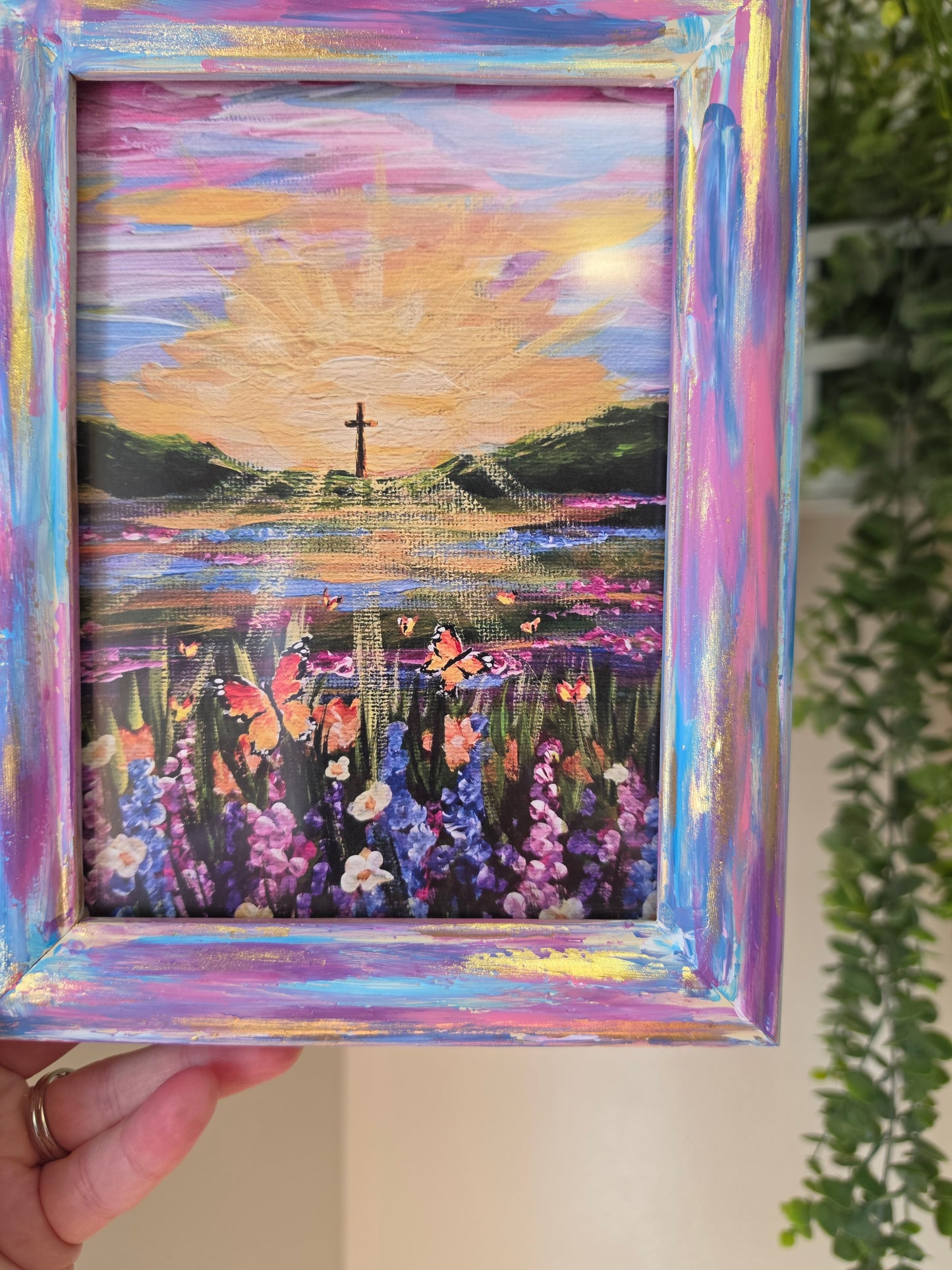 The Old Has Gone, The New Is Here. Print Inside Handmade Frame.