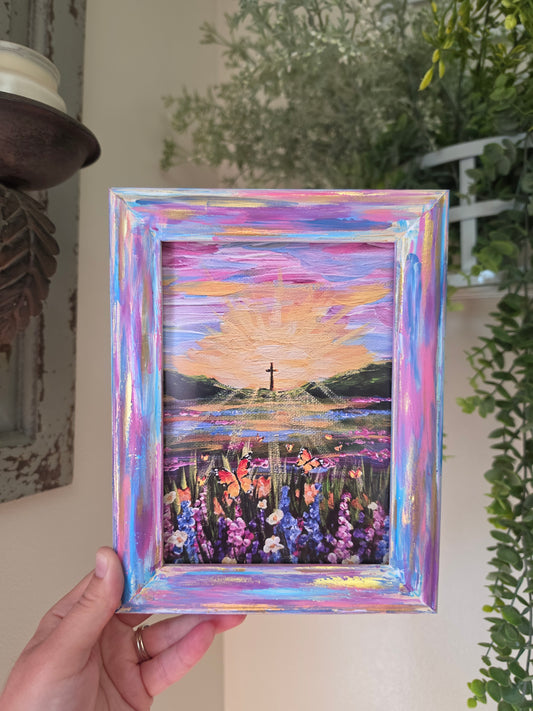 The Old Has Gone, The New Is Here. Print Inside Handmade Frame.