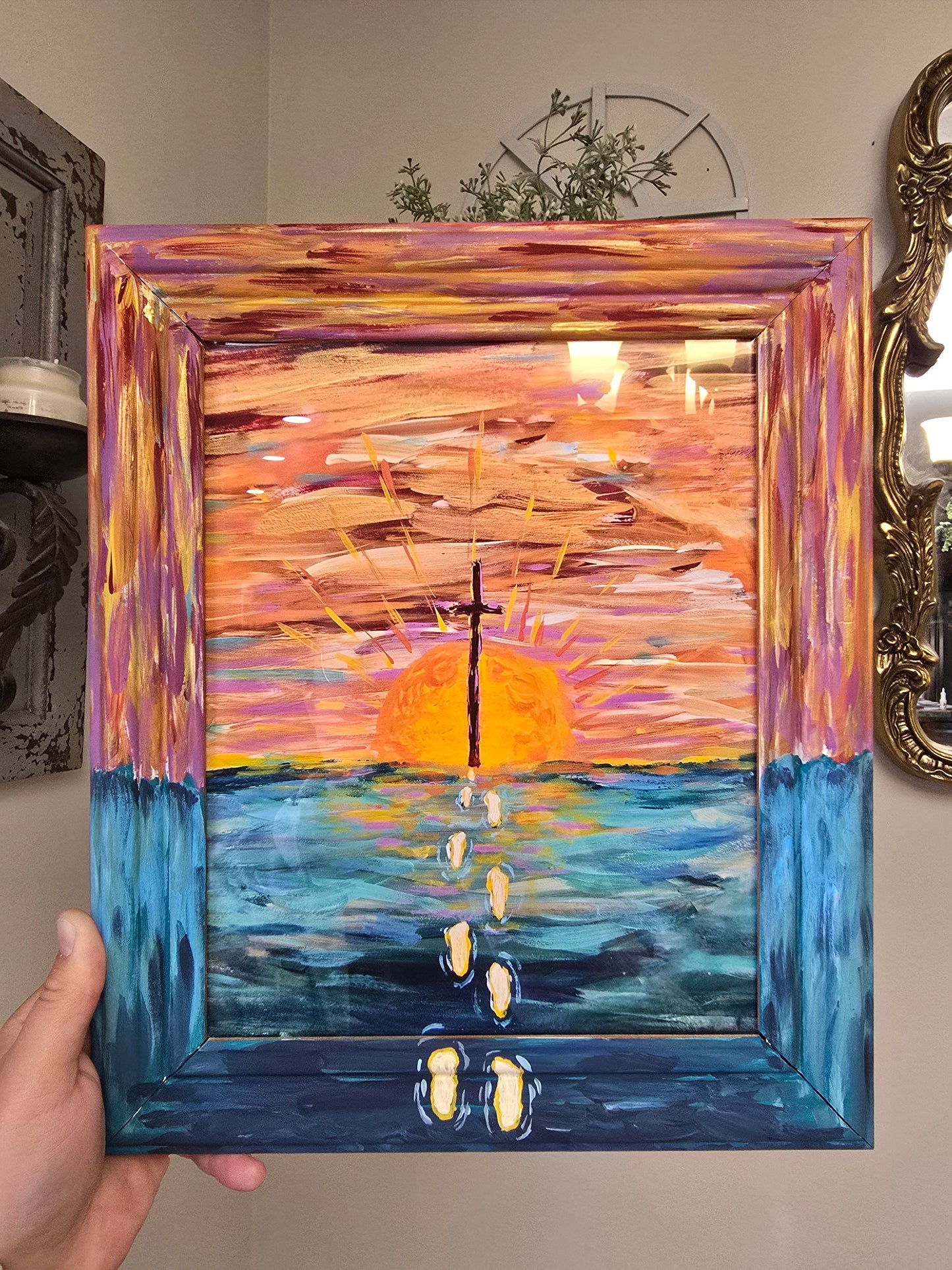 10.5x12.5 Selfless. Print Inside Painted Frame.