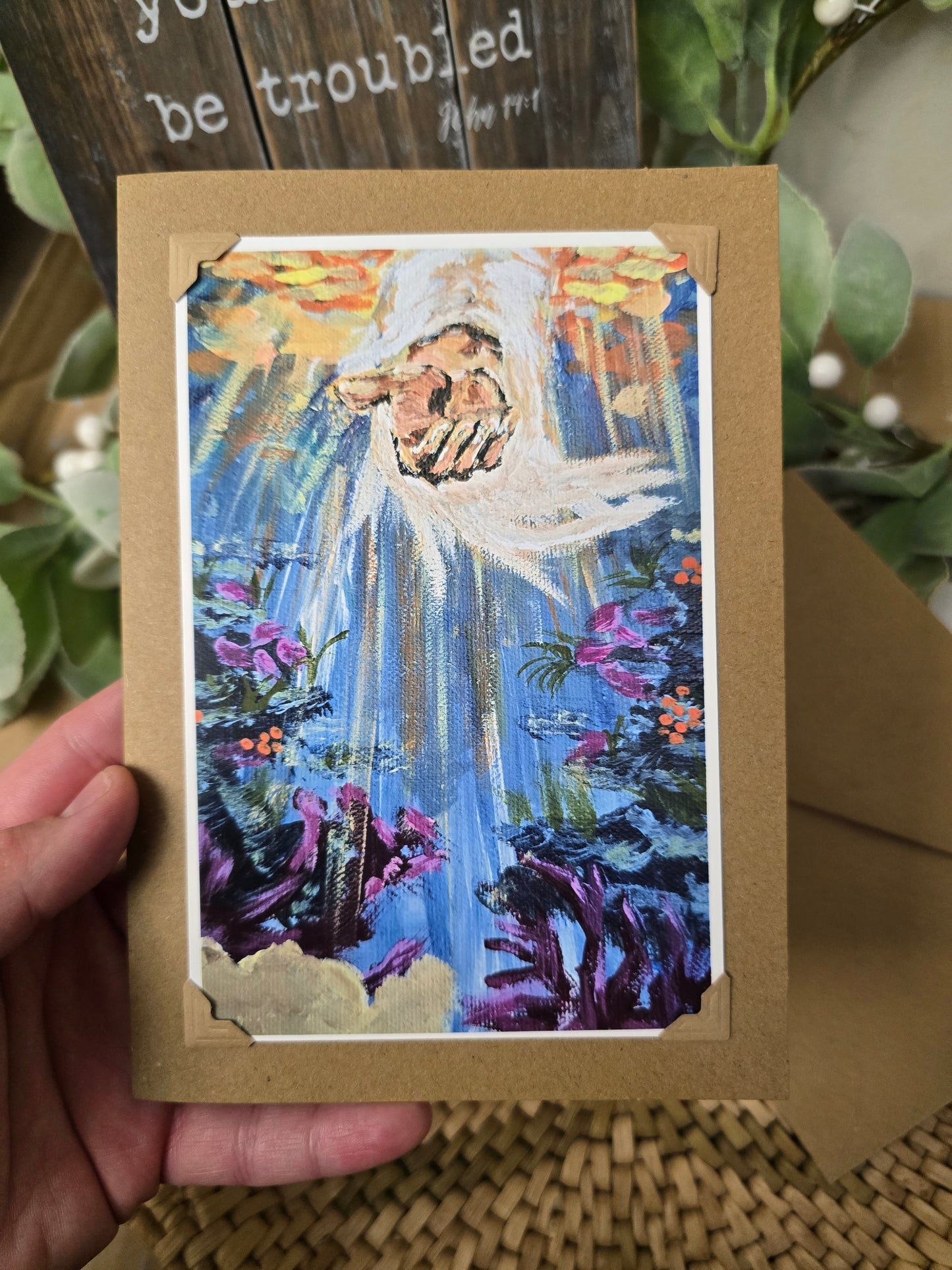 Beauty At Rock Bottom. Handmade Artwork Greeting Card