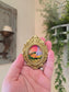 Mini Golden Painted Framed, Textured Artwork Magnet.