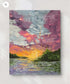 Mini Golden Painted Framed, Textured Artwork Magnet.