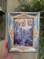 Beauty At Rock Bottom. Print Inside Handmade Painted Frame.