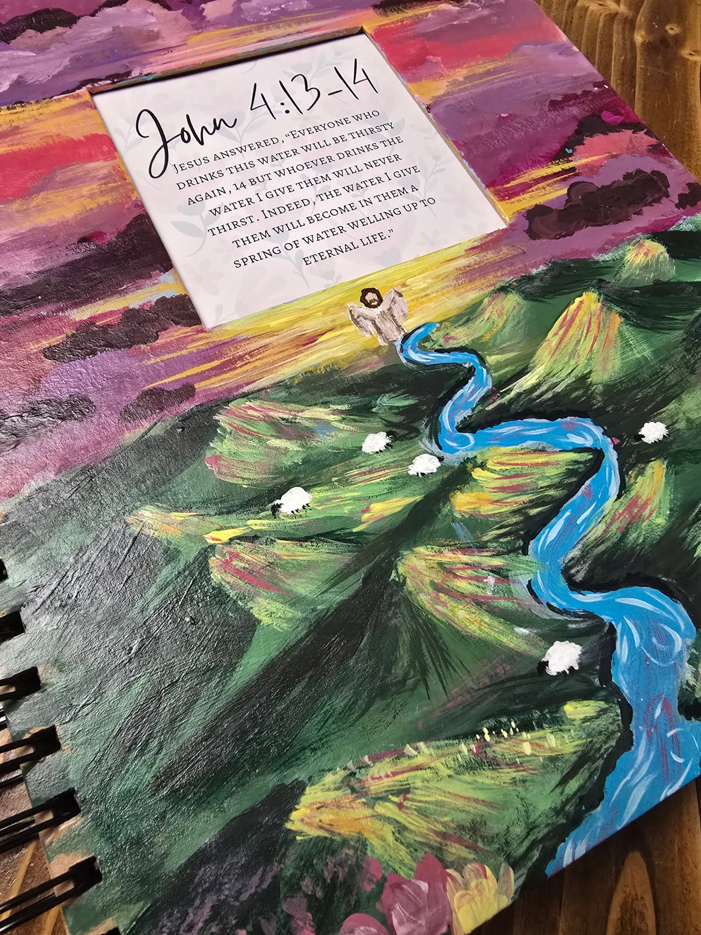 9.5x12in Hardcover Custom Hand Painted Photo Album/Scrapbook/Journal