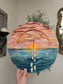 13in Diameter. Selfless. Original Painted Artwork On Wooden Plate.