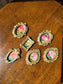 Mini Golden Painted Framed, Textured Artwork Magnet.