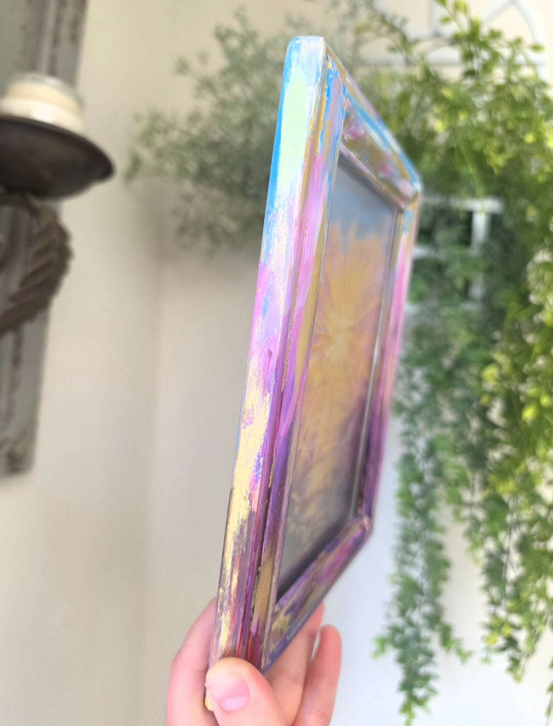 Today, You Will Be With Me In Paradise. Print Inside Hand Painted Frame.