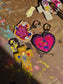 Jesus Loves Me Smiley Cross Keychain. Hand Drawn By Brantley.