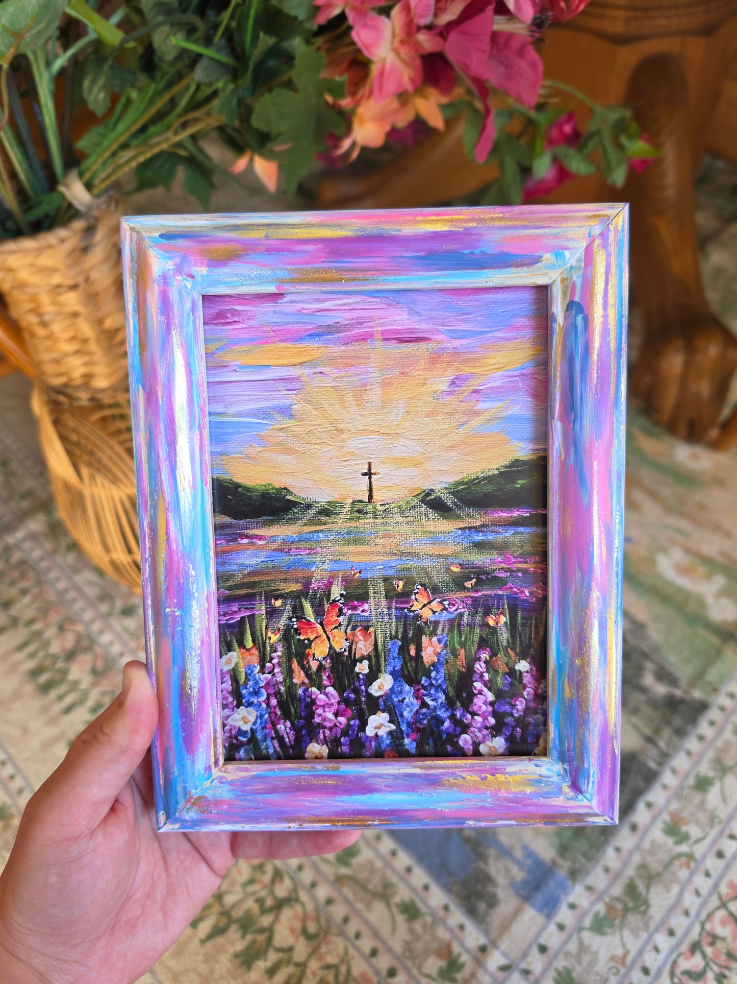 The Old Has Gone, The New Is Here. Print Inside Handmade Frame.