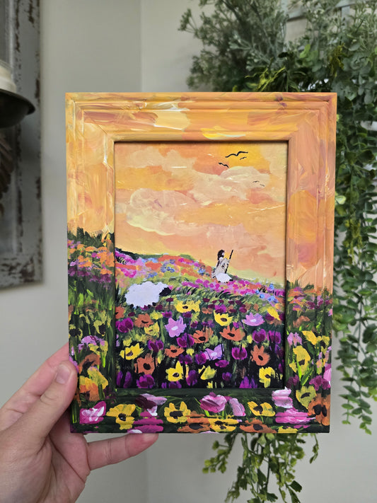 This Is The Way. Art Print Inside Original Painted Wooden Frame.