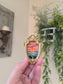 Mini Golden Painted Framed, Textured Artwork Magnet.