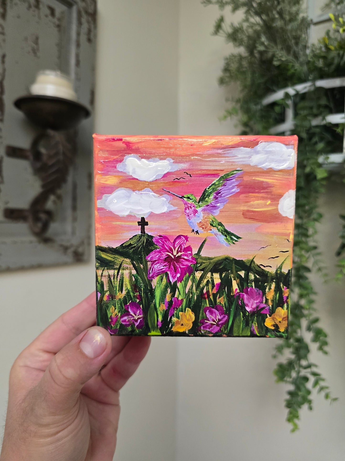I Am With You Always. Wrapped Canvas Mini Textured  Art Print.