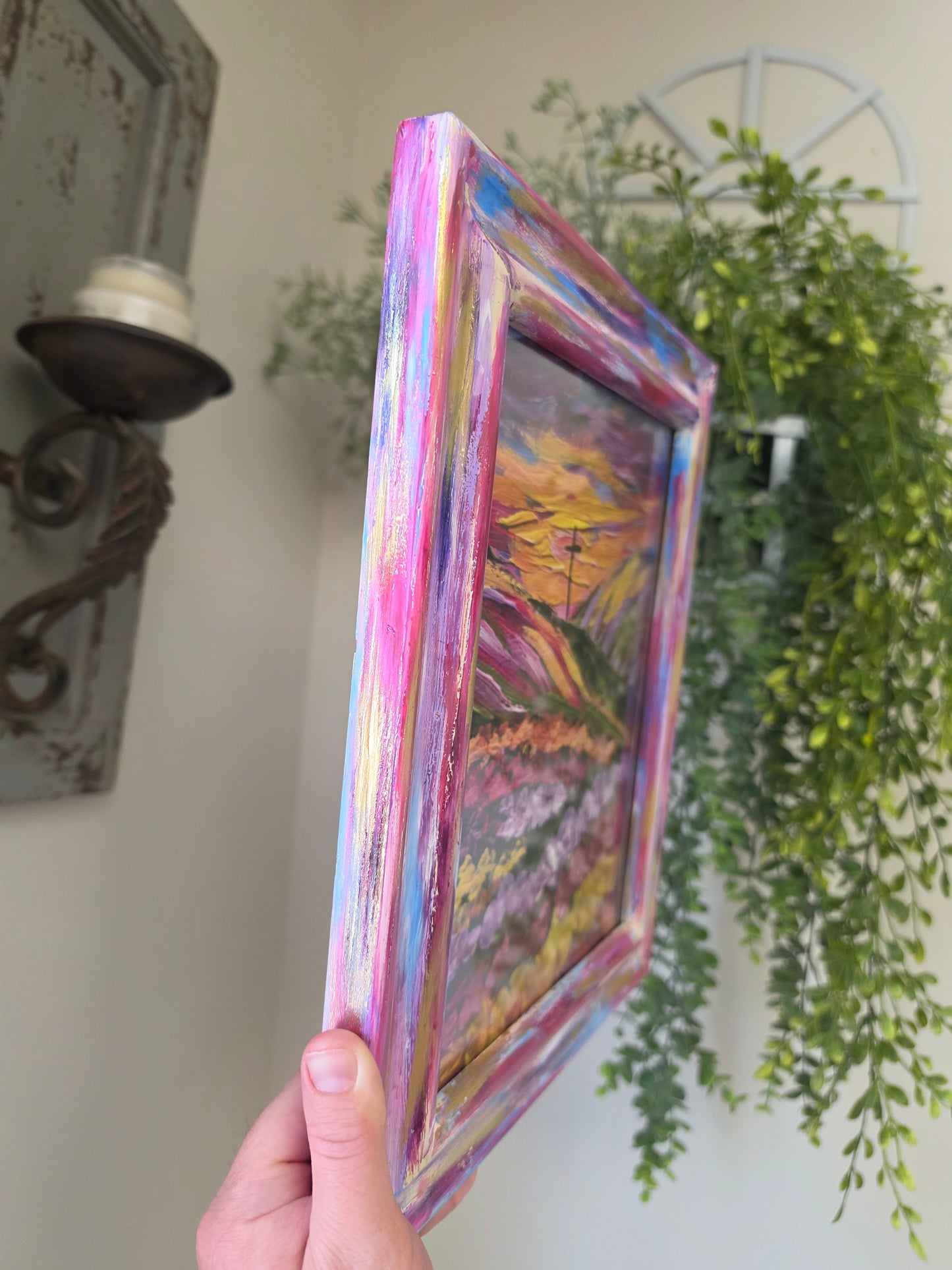 Come Near To God. He Will Come Near To You. Print Inside Hand Painted Frame.