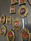 Mystery 1 Piece Magnet. Mini Golden Painted Framed, Textured Artwork Magnet.