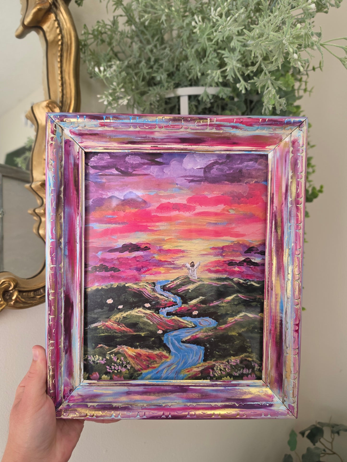 Living Waters. Print Inside Handmade Frame